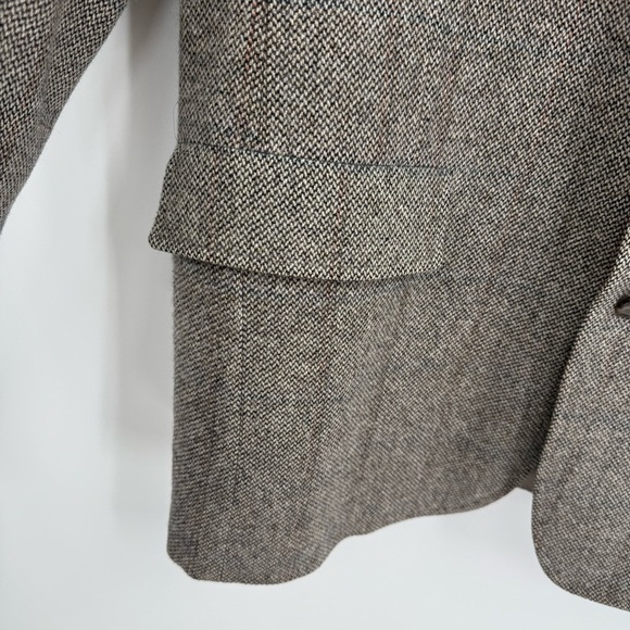 Hart Schaffner Marx Size 44L Wool Blazer Sport Coat Suit Jacket black 2 button - Picture 8 of 13